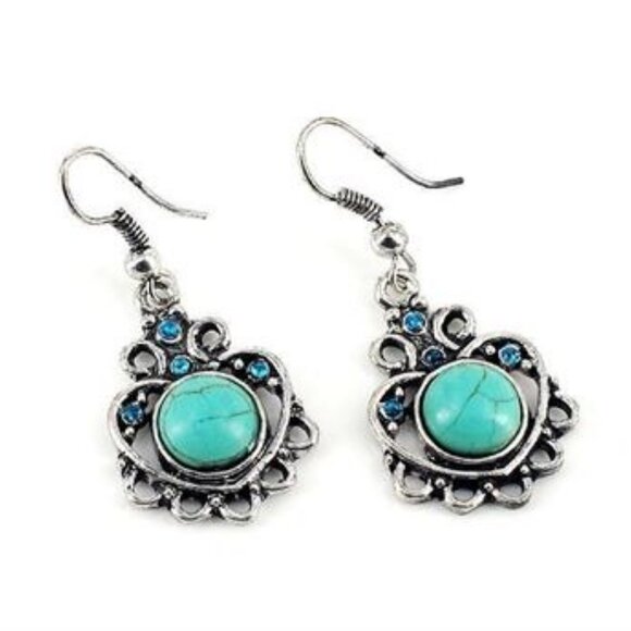 $50 for a set Turquoise Owl Bracelet $29.95 Turquoise Earrings $19.95 - Picture 2 of 14